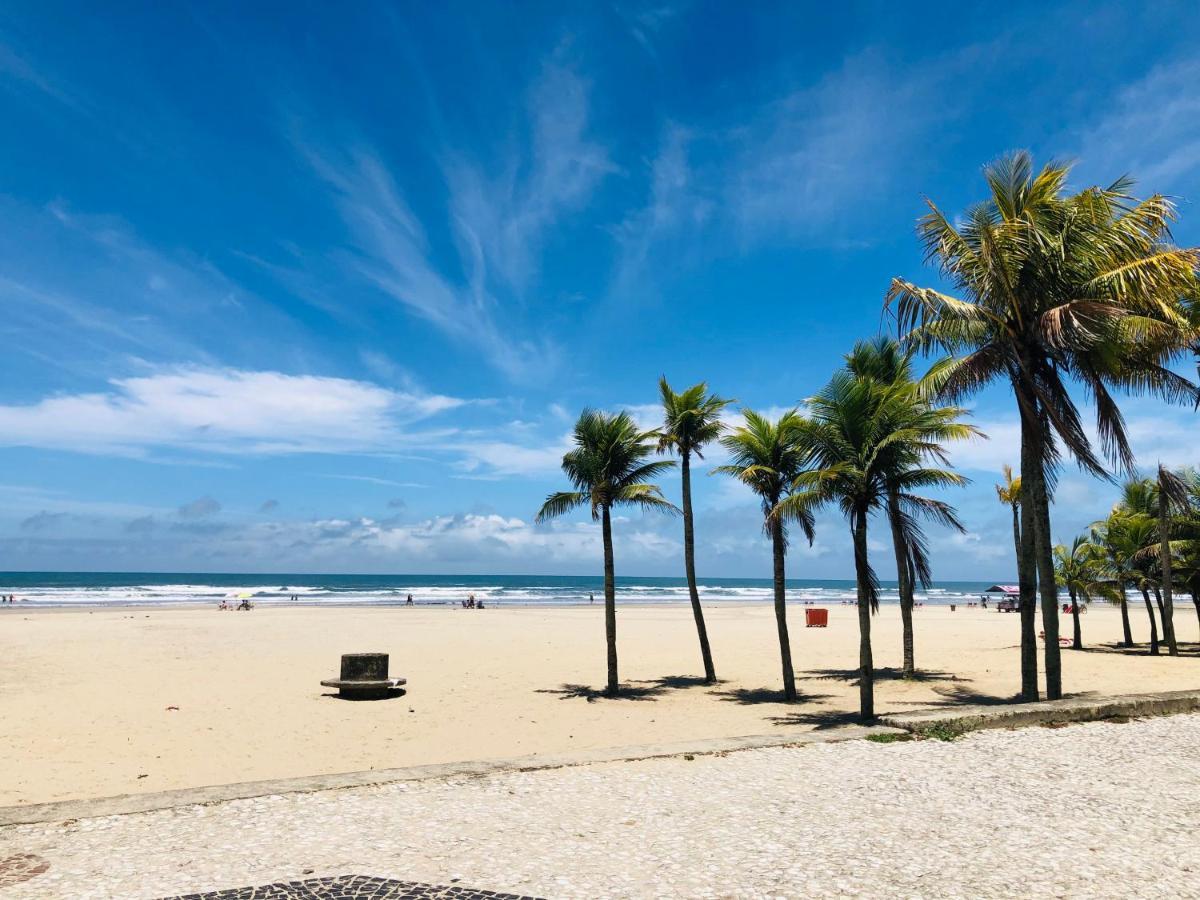 Apto com vista mar PÉ NA AREIA Praia Grande (Santos) Exterior foto