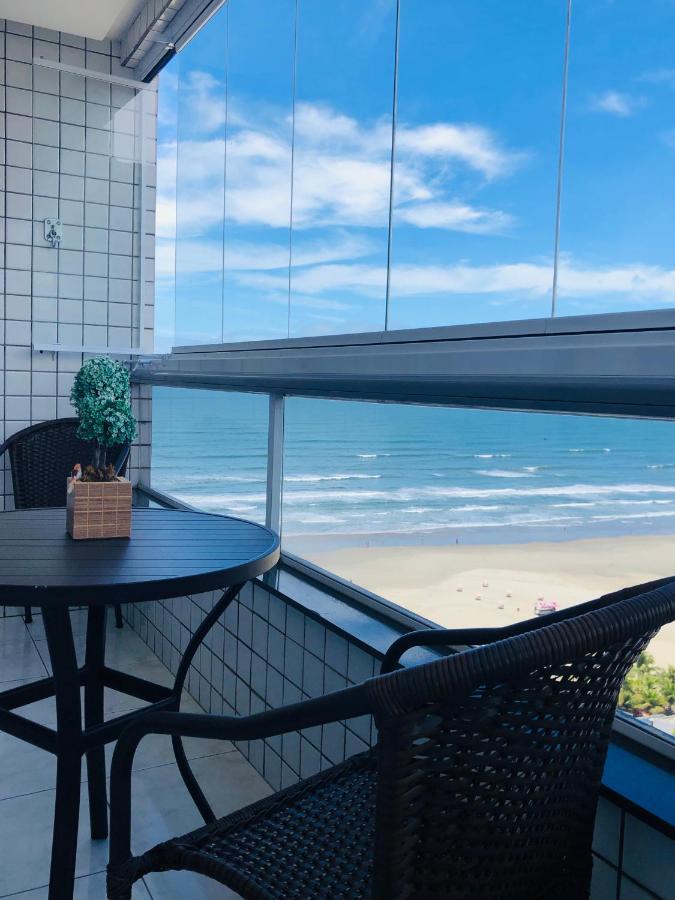 Apto com vista mar PÉ NA AREIA Praia Grande (Santos) Exterior foto